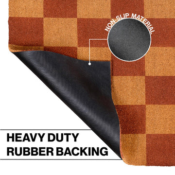 Porter Classic Farmhouse Checkered Coir Area Rug